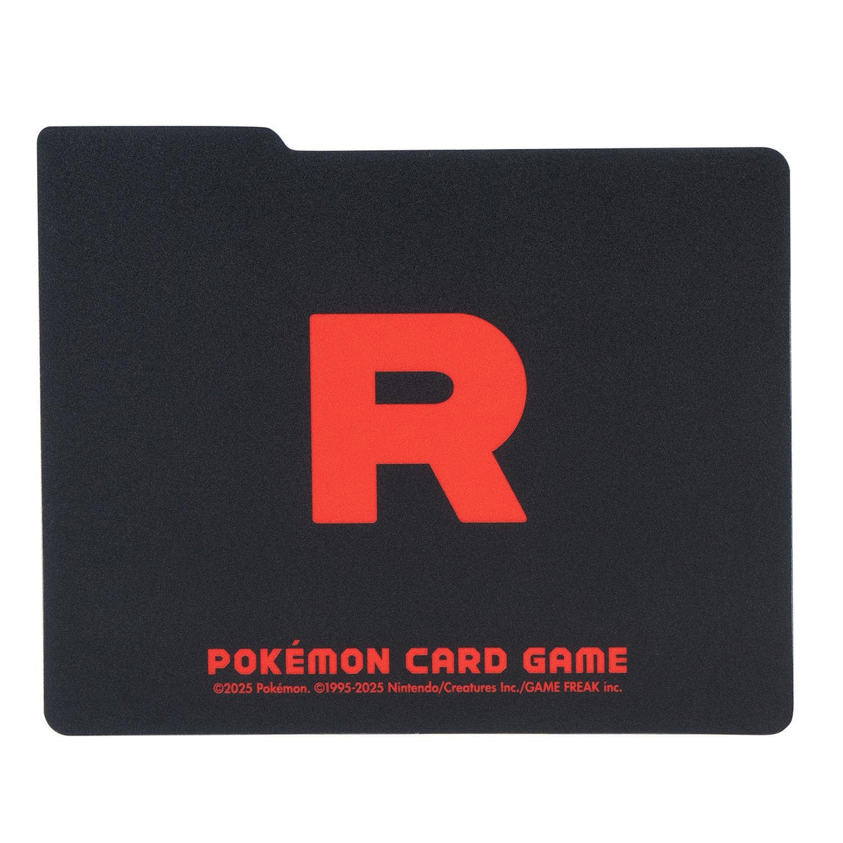 Team Rocket flip-style long card box for organizing Pokémon cards