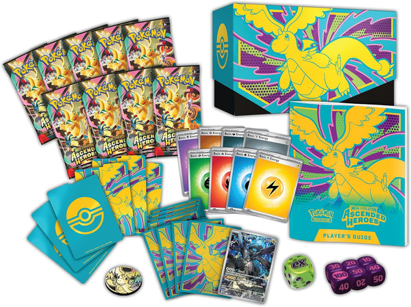 Pokémon TCG Ascended Heroes Elite Trainer Box with nine packs and N’s Zekrom promo