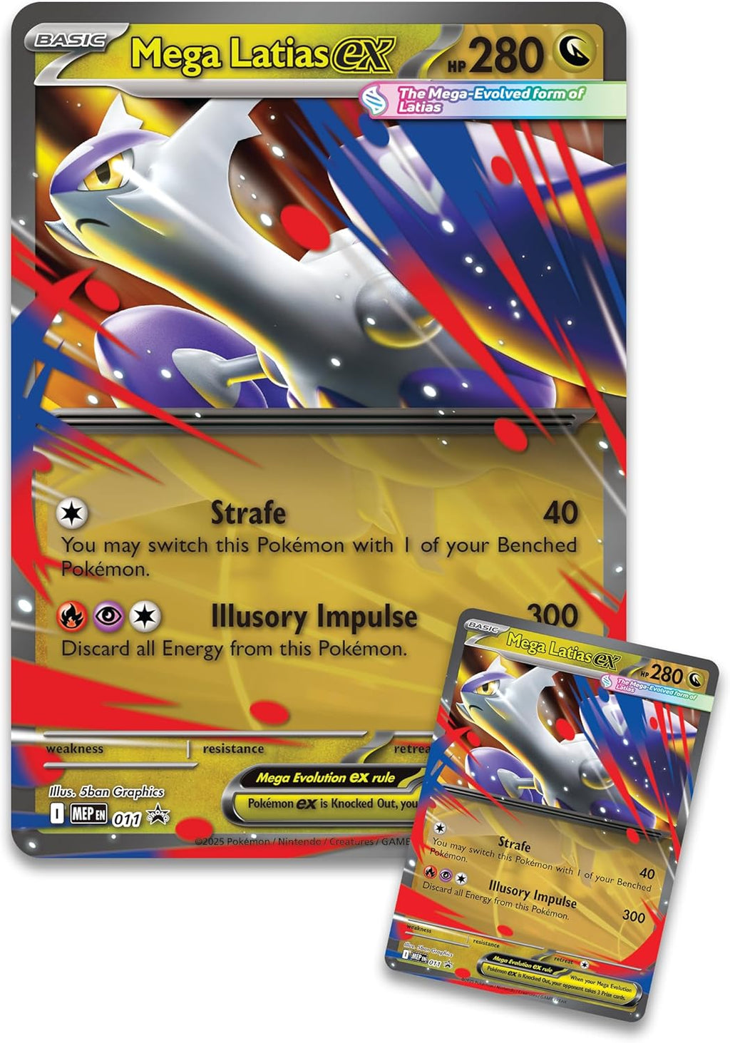 Pokémon TCG Mega Latias ex Box with foil promo, oversized lenticular promo and four booster packs
