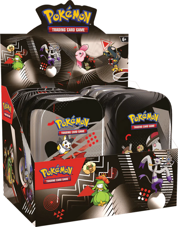 Pokémon TCG SV10.5 Unova Mini Tin with White Flare and Black Bolt packs, sticker card and random art card