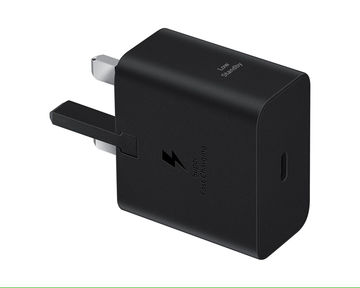 Samsung Galaxy 25W Super Fast Charging Travel Adapter in black, USB-C to USB-C cable included Main image