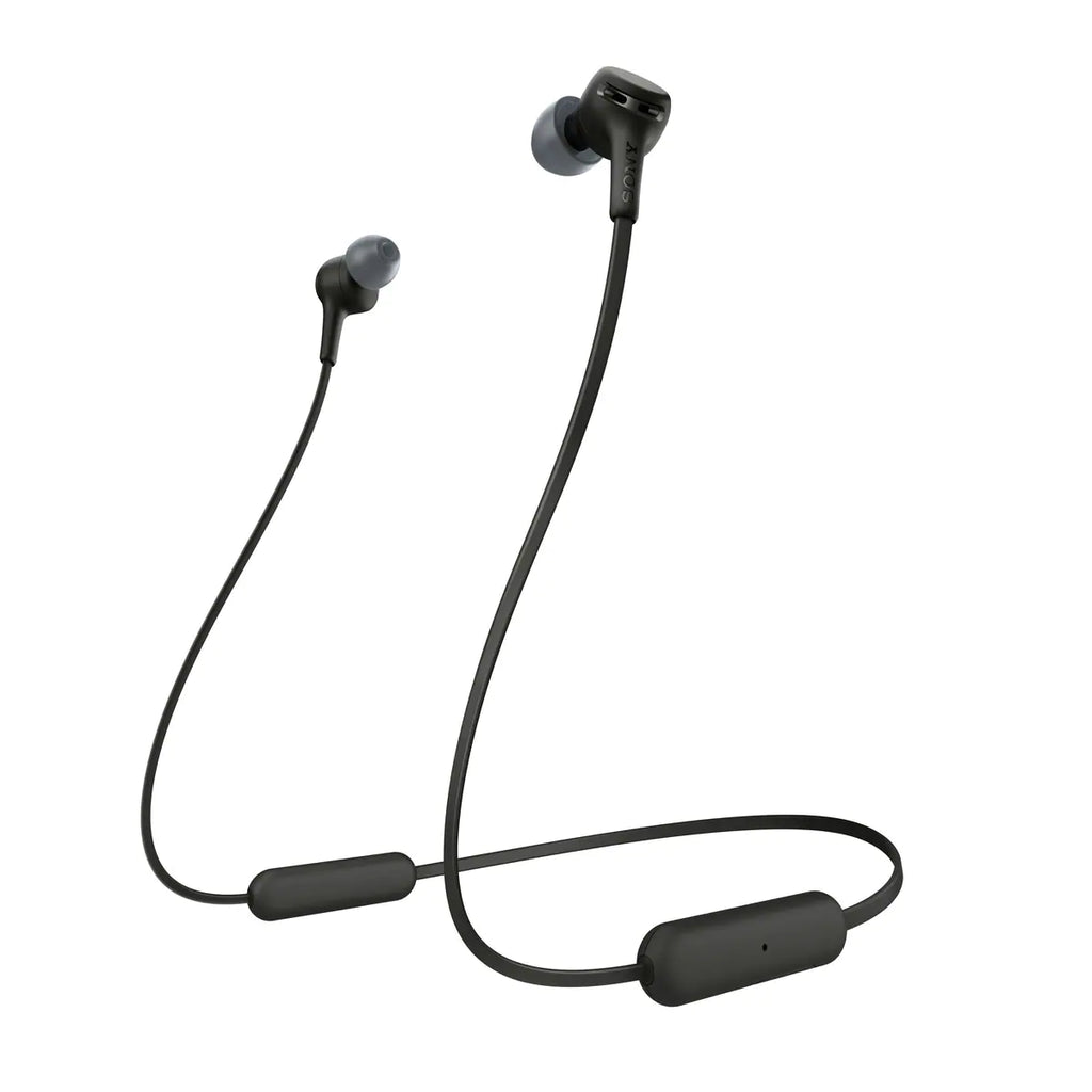 Sony WI-XB400 black wireless in-ear Extra Bass headphones with microphone and USB-C charging cable