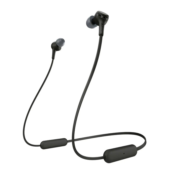 Sony WI-XB400 black wireless in-ear Extra Bass headphones with microphone and USB-C charging cable