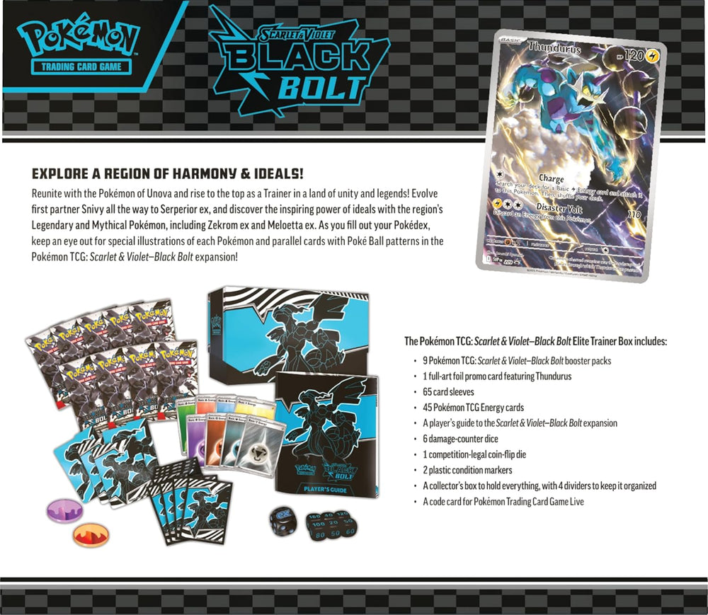 Pokémon TCG Scarlet & Violet sv10.5 Black Bolt Elite Trainer Box trendygifthk