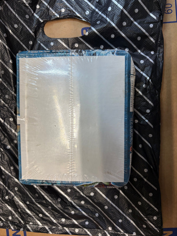 Actual front of the sealed 2002 Asian English Yu-Gi-Oh! booster box in its clear outer bag.