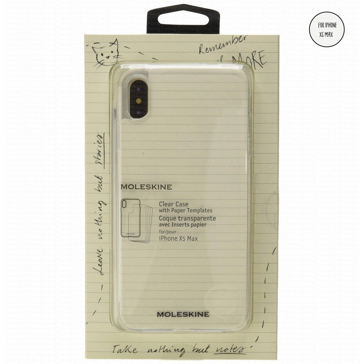 Moleskine Journey HARD CLEAR Mobile Case + Paper Templates for iPhone XS Max trendygifthk
