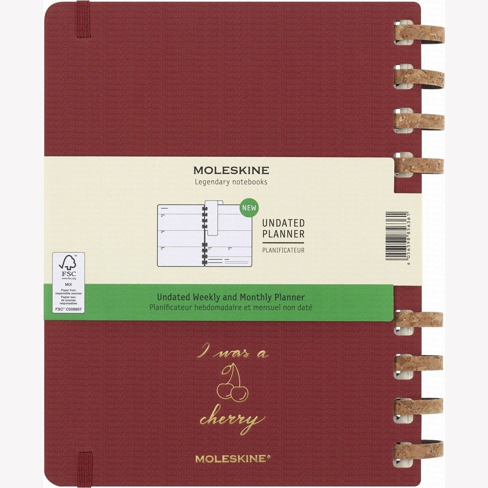 Moleskine Undated Spiral Planner - 12 Month Extra Large, Hard Cover 19 x 25 CM trendygifthk
