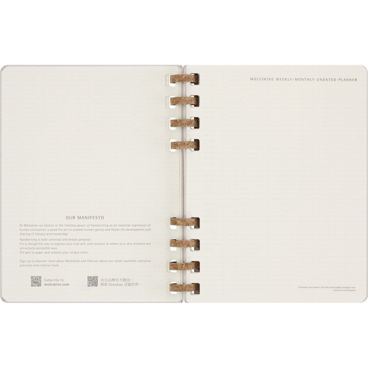 Moleskine Undated Spiral Planner - 12 Month Extra Large, Hard Cover 19 x 25 CM trendygifthk