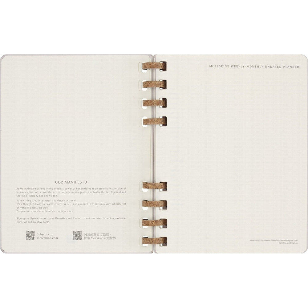Moleskine Undated Spiral Planner - 12 Month Extra Large, Hard Cover 19 x 25 CM trendygifthk