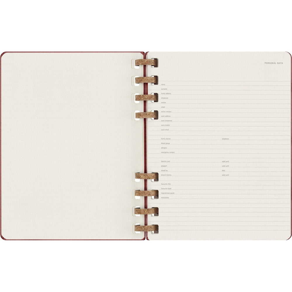 Moleskine Undated Spiral Planner - 12 Month Extra Large, Hard Cover 19 x 25 CM trendygifthk