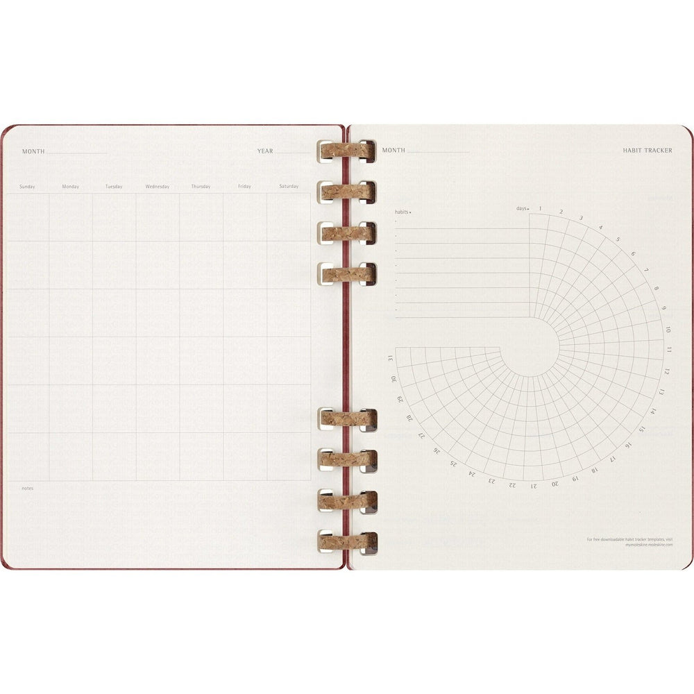 Moleskine Undated Spiral Planner - 12 Month Extra Large, Hard Cover 19 x 25 CM trendygifthk