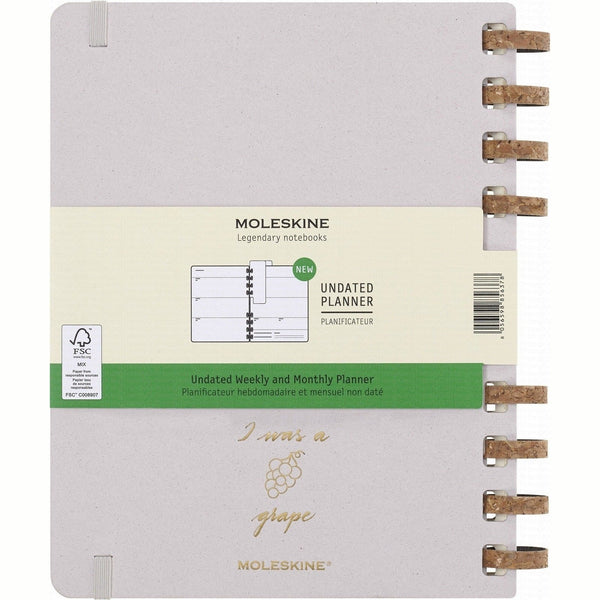 Moleskine Undated Spiral Planner - 12 Month Extra Large, Hard Cover 19 x 25 CM trendygifthk