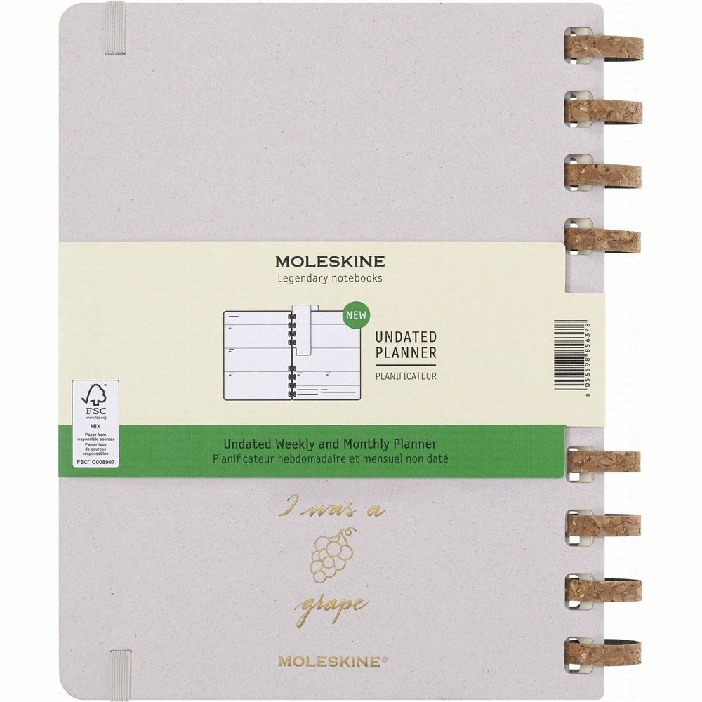 Moleskine Undated Spiral Planner - 12 Month Extra Large, Hard Cover 19 x 25 CM trendygifthk