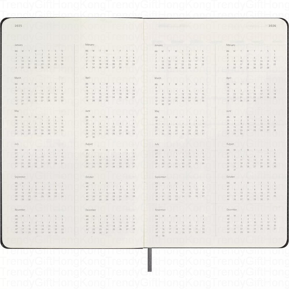 Moleskine Undated Weekly Planner - 12 Months - Large Hardcover 13 x 21 CM trendygifthk