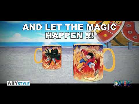 ONE PIECE 海賊王 路飛與薩波 460ml 感溫變色杯｜ABYstyle
