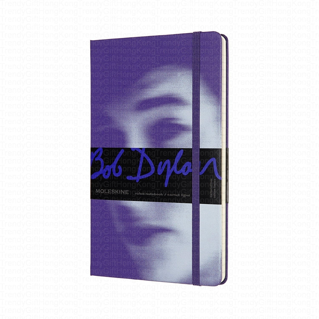 Moleskine Bob Dylan limited-edition large ruled notebook, 13 × 21 cm, with themed cover