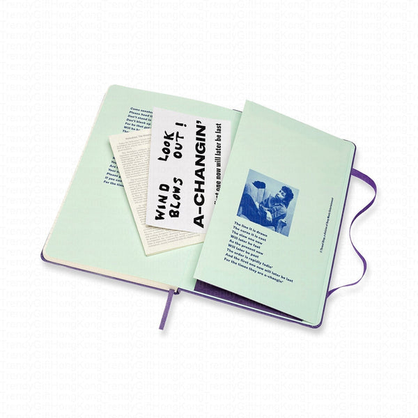 Moleskine Bob Dylan limited-edition large ruled notebook, 13 × 21 cm, with themed cover
