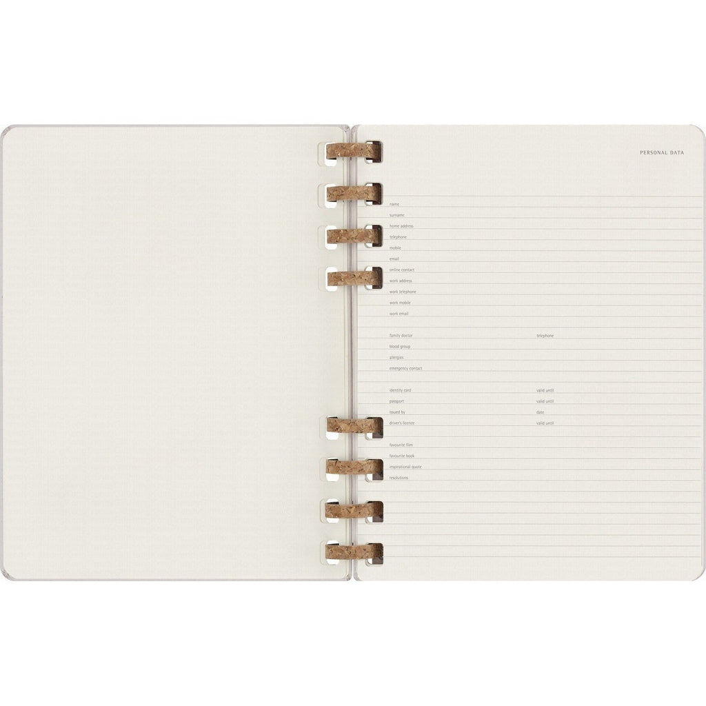 Moleskine 無日期 12 個月加大版螺旋計劃簿，硬面，19 × 25 厘米