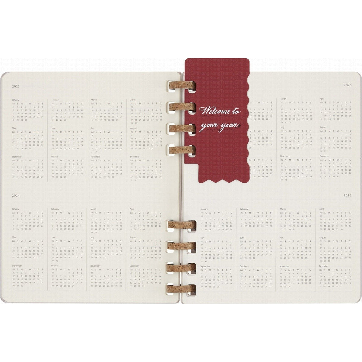 Moleskine 無日期 12 個月加大版螺旋計劃簿，硬面，19 × 25 厘米