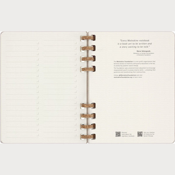 Moleskine 無日期 12 個月加大版螺旋計劃簿，硬面，19 × 25 厘米