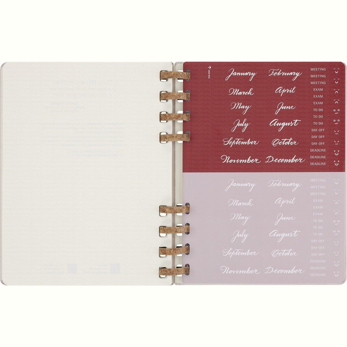 Moleskine 無日期 12 個月加大版螺旋計劃簿，硬面，19 × 25 厘米