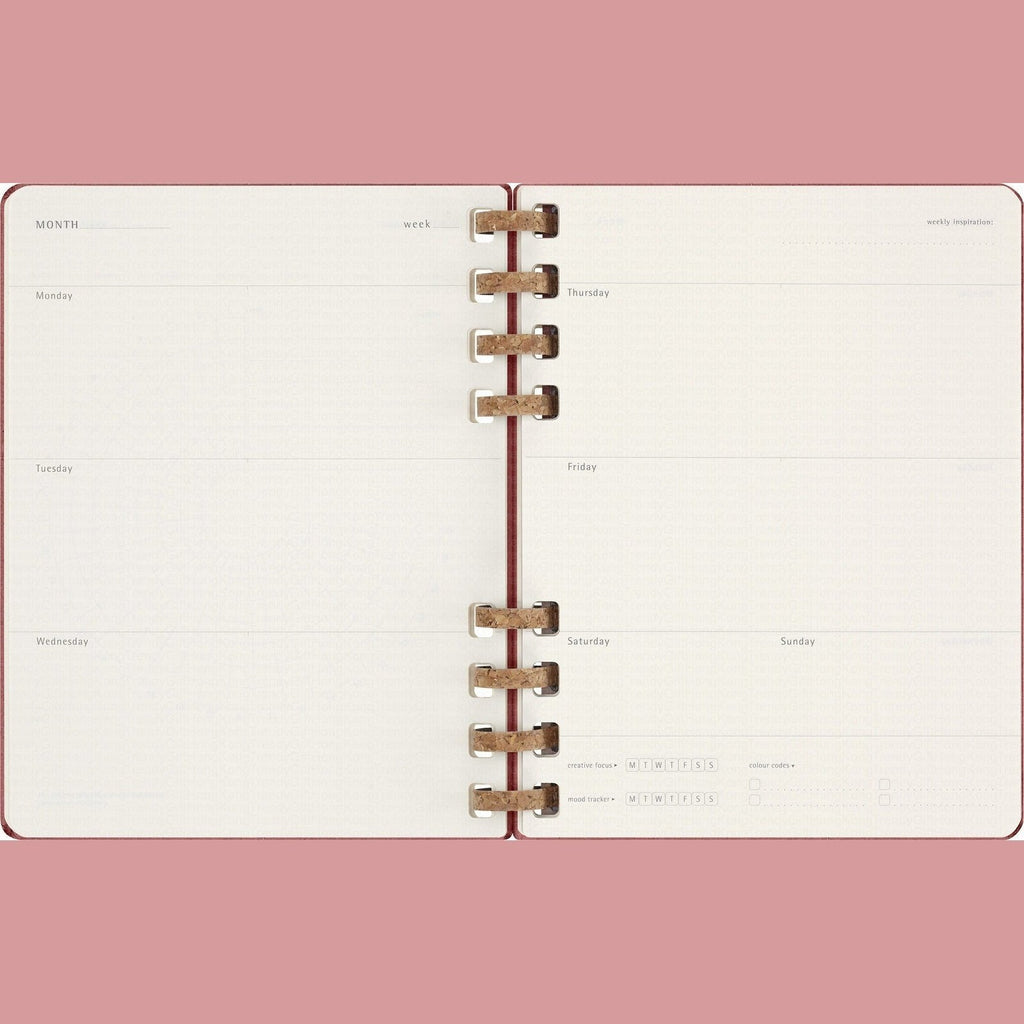Moleskine 無日期 12 個月加大版螺旋計劃簿，硬面，19 × 25 厘米