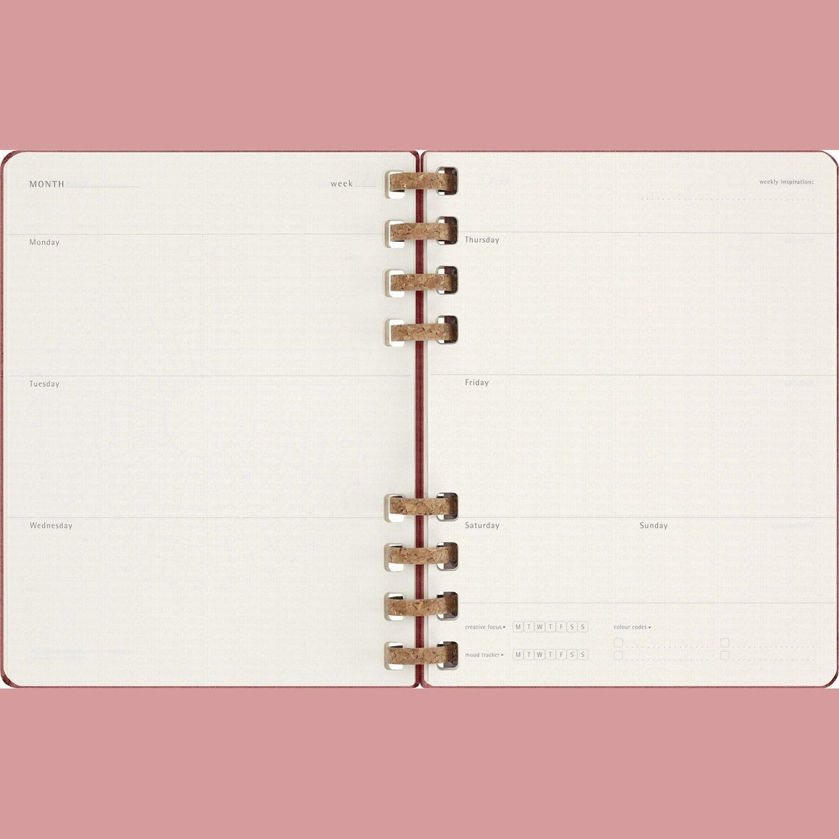 Moleskine 無日期 12 個月加大版螺旋計劃簿，硬面，19 × 25 厘米
