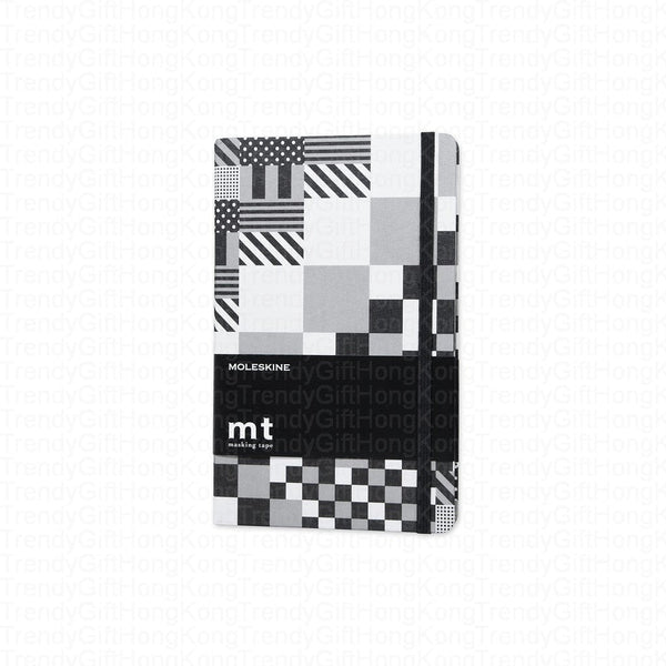 Moleskine x MT Tape 限量版大型橫線筆記本，白色帆布硬面，13 × 21 厘米